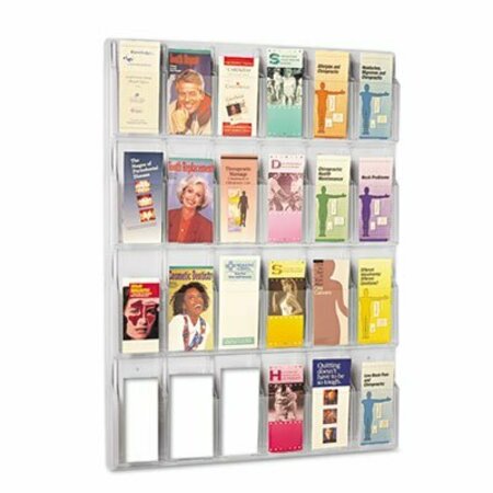 SAFCO Safco, Reveal Clear Literature Displays, 24 Compartments, 30w X 2d X 41h, Clear 5601CL